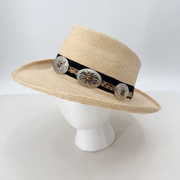 Guatemalan Panama Hat Hand Made of Palm Leaves by Maya-Quiche Indians 58 - 7 1/4 main image 4